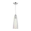 Elk Lighting Glitzy 1-Light Mini Pendant in Polished Chrome with Clear Glass 21167/1